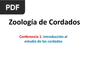 Zoología de Cordados (Presentación)