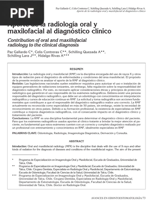 Aporte de la radiología oral y maxilofacial al diagnóstico clínico (Artículo)