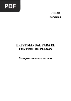 Breve manual para el control de plagas (Artículo)