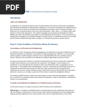 Cómo Meditar: Una Guía Para la Práctica Formal (Artículo)