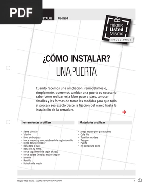 ¿Cómo instalar una puerta? (Artículo)