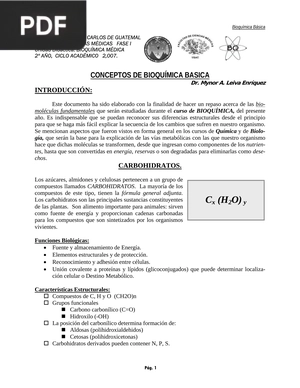 Conceptos de bioquímica básica