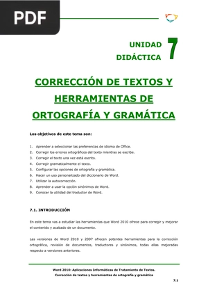 Corrección de textos y herramientas de ortografía y gramática