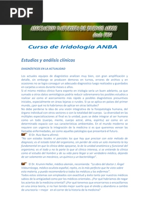 Curso de Iridología ANBA