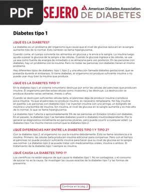 Diabetes tipo 1 (Artículo)