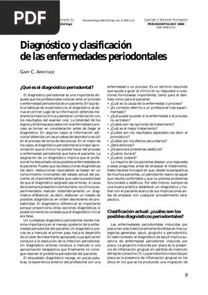 Diagnóstico y clasificación de las enfermedades periodontales