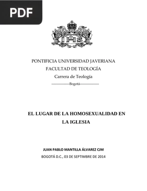 El lugar de la homosexualidad en la inglesia