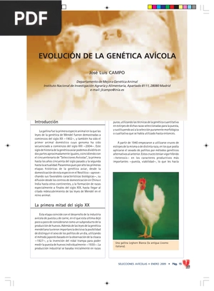 Evolución de la genética avícola (Artículo)