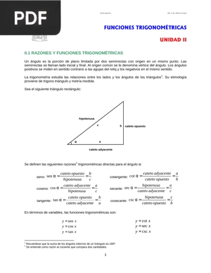 Funciones trigonométricas