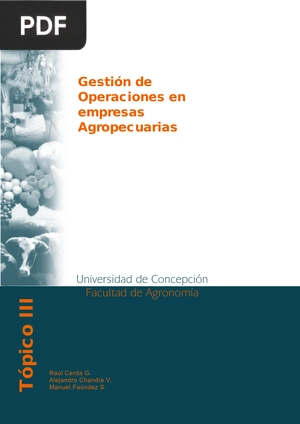 Gestión de Operaciones en empresas Agropecuarias