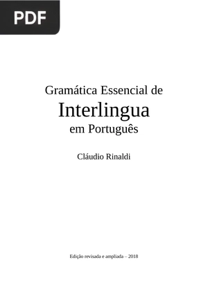 Gramática Essencial de Interlingua em Português