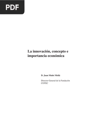 La innovación, concepto e importancia económica