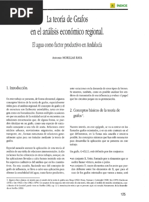 La teoría de grafos en el análisis económico regional