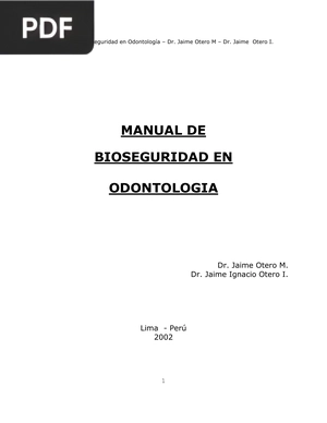 Manual de bioseguridad en odontología