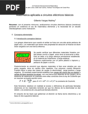 Matemática aplicada a circuitos eléctricos básicos