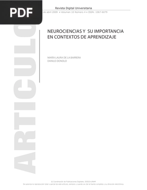 Neurociencias y su importancia en contextos de aprendizaje