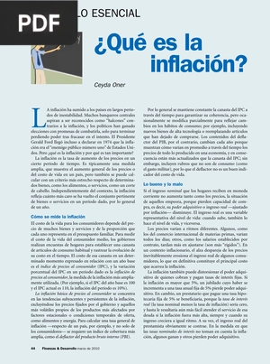 ¿Qué es la inflación? (Artículo)