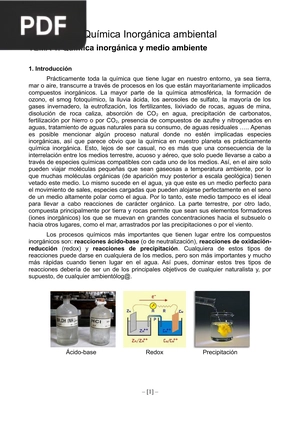 Química Inorgánica ambiental