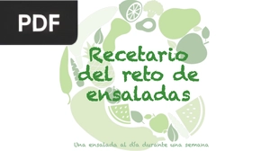 Recetario del reto de ensaladas