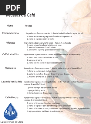 Recetas de Café