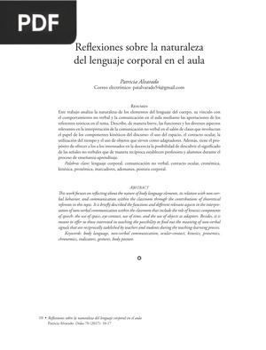 Reflexiones sobre la naturaleza del lenguaje corporal en el aula