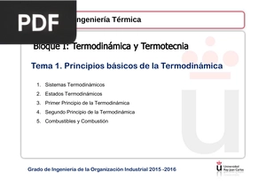 Tema 1. Principios básicos de la Termodinámica (Presentación)