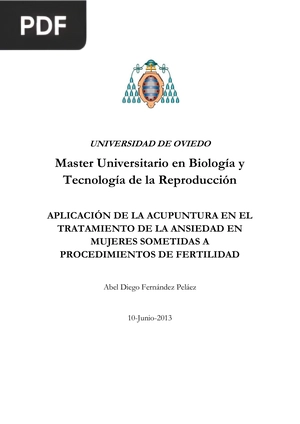 Aplicación de la acupuntura en el tratamiento de la ansiedad en mujeres sometidas a procedimientos de fertilidad