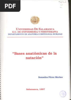 Bases anatómicas de la natación