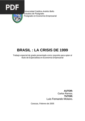 Brasil: la crisis de 1999