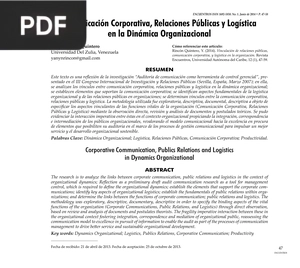 Comunicación Corporativa, Relaciones Públicas y Logística en la Dinámica Organizacional