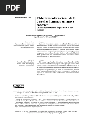 El Derecho Internacional de los Derechos Humanos, un Nuevo Concepto