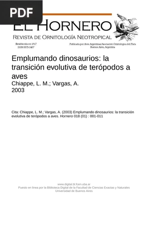 Emplumando dinosaurios: la transición evolutiva de terópodos a aves