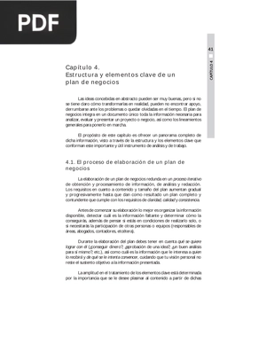 Estructura y elementos clave de un plan de negocios