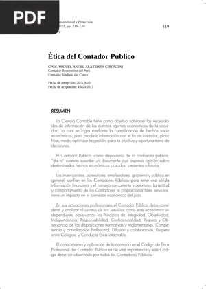 Ética del Contador Público