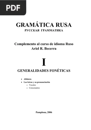 Gramática Rusa I