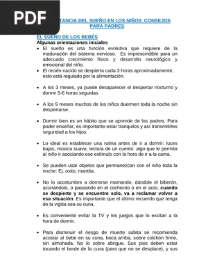 Importancia del sueño en los niños: consejos para padres (Artículo)