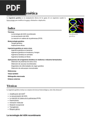 Ingeniería genética (Artículo)