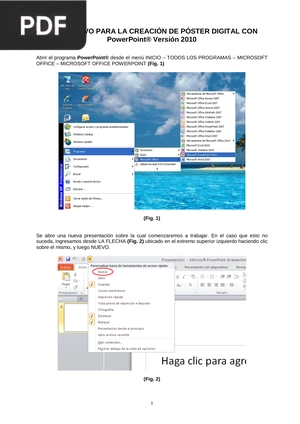Instructivo para la creación de póster digital con PowerPoint versión 2010