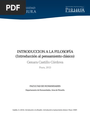 Introducción a la Filosofía