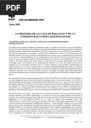 La historia de la caza de ballenas y de la Comisión Ballenera Internacional (Artigo)