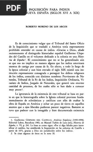 La inquisición para indios en la nueva España (Siglos XVI a XIX)