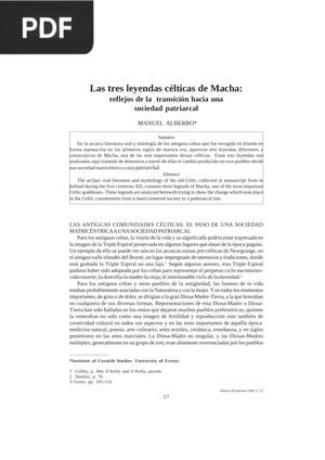 Las tres leyendas célticas de Macha: reflejos de la transición hacia una sociedad patriarcal