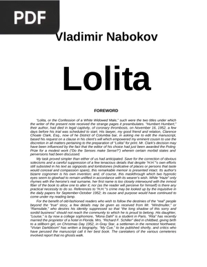 Lolita (Inglés)