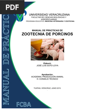 Manual de prácticas de zootecnia en porcinos