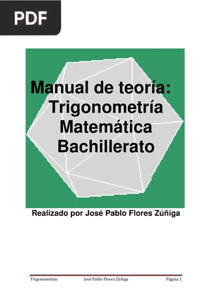 Manual de teoría: Trigonometría Matemática Bachillerato