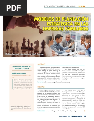 Modelos de planificación estratégica en las empresas familiares