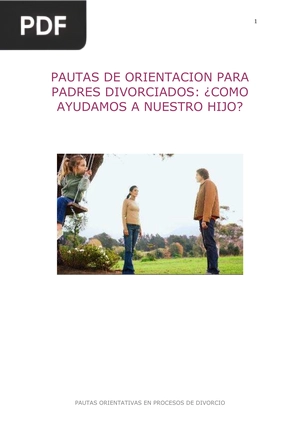 Pautas de orientación para padres divorciados: ¿cómo ayudamos a nuestro hijo?