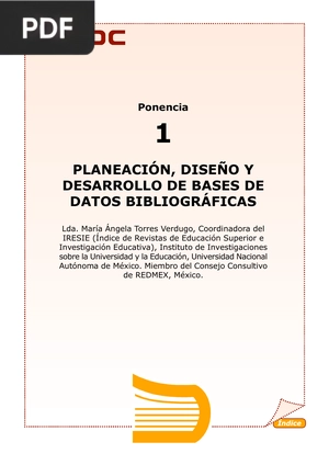 Planeación, diseño y desarrollo de bases de datos bibliográficas