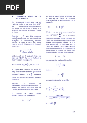 Problemas resueltos de Hidrostatica (Artículo)