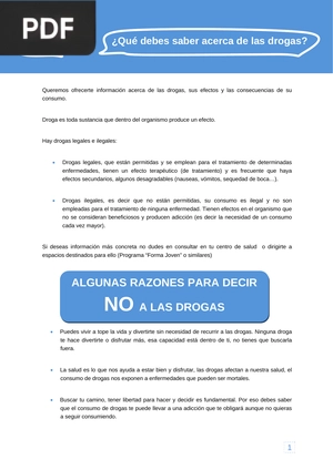 ¿Qué debes saber acerca de las drogas? (Artículo)